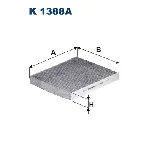 Filter, vazduh unutrašnjeg prostora FILTRON K 1388A IC-F6F30F