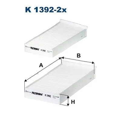 Filter, vazduh unutrašnjeg prostora FILTRON K 1392-2X IC-E37A7C