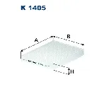 Filter, vazduh unutrašnjeg prostora FILTRON K 1405 IC-E6A6CA