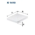 Filter, vazduh unutrašnjeg prostora FILTRON K 1410 IC-F51CE5