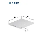 Filter, vazduh unutrašnjeg prostora FILTRON K 1412 IC-G04XQI