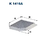 Filter, vazduh unutrašnjeg prostora FILTRON K 1416A IC-G04XQJ