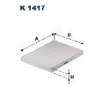 Filter, vazduh unutrašnjeg prostora FILTRON K 1417 IC-F79848