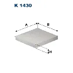 Filter, vazduh unutrašnjeg prostora FILTRON K 1430 IC-G0PHDM