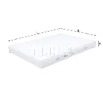 Filter, vazduh unutrašnjeg prostora KNECHT LA1294 IC-F6B6D3