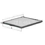 Filter, vazduh unutrašnjeg prostora KNECHT LA624 IC-C324A1