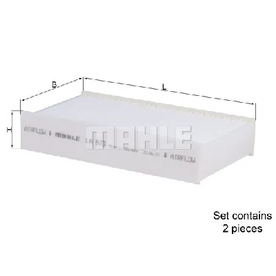 Filter, vazduh unutrašnjeg prostora KNECHT LA873/S IC-CF04AC