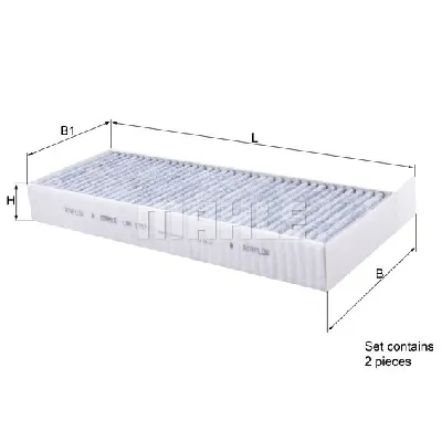 Filter, vazduh unutrašnjeg prostora KNECHT LAK1157/S IC-E4E3DB