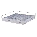 Filter, vazduh unutrašnjeg prostora KNECHT LAK120 IC-A625F0