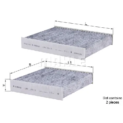 Filter, vazduh unutrašnjeg prostora KNECHT LAK191/S IC-A7DBE3
