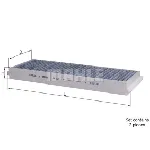 Filter, vazduh unutrašnjeg prostora KNECHT LAK239/S IC-D22289