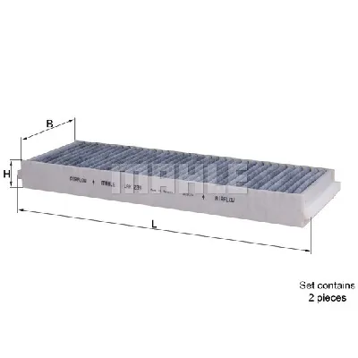 Filter, vazduh unutrašnjeg prostora KNECHT LAK239/S IC-D22289