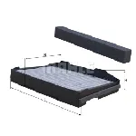 Filter, vazduh unutrašnjeg prostora KNECHT LAK255 IC-A0950A