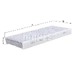 Filter, vazduh unutrašnjeg prostora KNECHT LAK289 IC-G0IEST