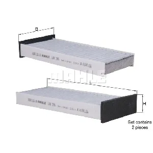 Filter, vazduh unutrašnjeg prostora KNECHT LAK296/S IC-D6363C