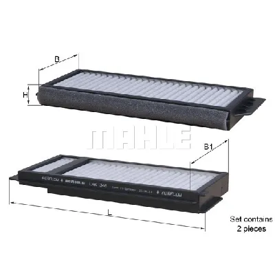 Filter, vazduh unutrašnjeg prostora KNECHT LAK346/S IC-D6363D