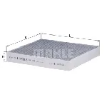 Filter, vazduh unutrašnjeg prostora KNECHT LAK436 IC-BA5316