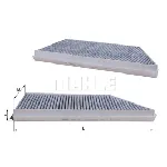 Filter, vazduh unutrašnjeg prostora KNECHT LAK57 IC-299079