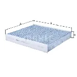 Filter, vazduh unutrašnjeg prostora KNECHT LAK809 IC-C3EDF1