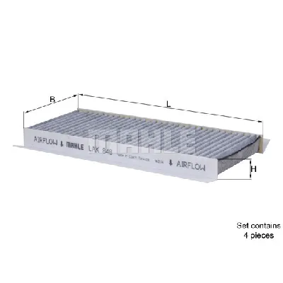 Filter, vazduh unutrašnjeg prostora KNECHT LAK848/S IC-D63648