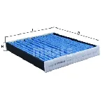 Filter, vazduh unutrašnjeg prostora KNECHT LAO227 IC-E2C4B6