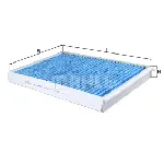 Filter, vazduh unutrašnjeg prostora KNECHT LAO307 IC-E2C4CB