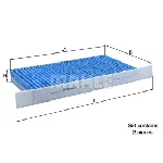 Filter, vazduh unutrašnjeg prostora KNECHT LAO426/S IC-E2C4D4