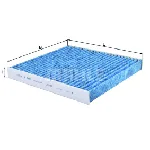 Filter, vazduh unutrašnjeg prostora KNECHT LAO888 IC-E2C4F5