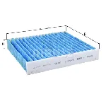 Filter, vazduh unutrašnjeg prostora KNECHT LAO923 IC-E2C4F7