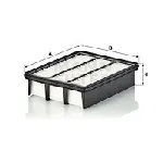 Filter, vazduh unutrašnjeg prostora MANN FILTER C 26 028 IC-G0NMX8