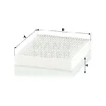 Filter, vazduh unutrašnjeg prostora MANN FILTER CU 14 001 IC-G0O1V8