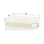 Filter, vazduh unutrašnjeg prostora MANN FILTER CU 18 009 IC-F8ED4D