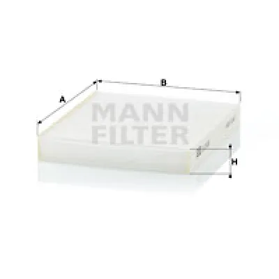 Filter, vazduh unutrašnjeg prostora MANN FILTER CU 19 001 IC-D0663C
