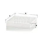 Filter, vazduh unutrašnjeg prostora MANN FILTER CU 19 014 IC-G0LP38