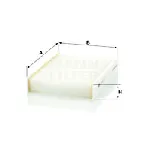 Filter, vazduh unutrašnjeg prostora MANN FILTER CU 20 013 IC-D9121E