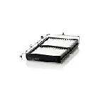 Filter, vazduh unutrašnjeg prostora MANN FILTER CU 2033-2 IC-D0664E