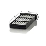 Filter, vazduh unutrašnjeg prostora MANN FILTER CU 2106-2 IC-D0665A