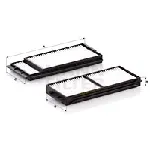 Filter, vazduh unutrašnjeg prostora MANN FILTER CU 22 001-2 IC-D06667