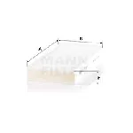 Filter, vazduh unutrašnjeg prostora MANN FILTER CU 23 005-2 IC-D1623E