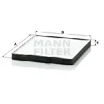 Filter, vazduh unutrašnjeg prostora MANN FILTER CU 2330 IC-D0668A