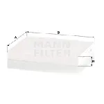 Filter, vazduh unutrašnjeg prostora MANN FILTER CU 24 024 IC-G0LP4V