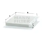 Filter, vazduh unutrašnjeg prostora MANN FILTER CU 2422 IC-D0669E