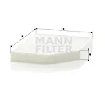 Filter, vazduh unutrašnjeg prostora MANN FILTER CU 2450 IC-D066AB