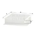 Filter, vazduh unutrašnjeg prostora MANN FILTER CU 2454 IC-D066AC