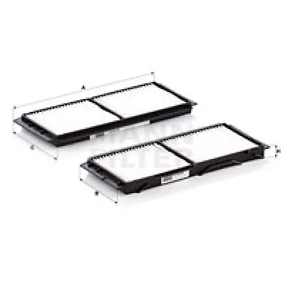Filter, vazduh unutrašnjeg prostora MANN FILTER CU 26 008-2 IC-D066C6