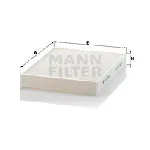 Filter, vazduh unutrašnjeg prostora MANN FILTER CU 2736-2 IC-D066DE
