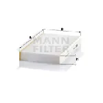 Filter, vazduh unutrašnjeg prostora MANN FILTER CU 2747 IC-D066E1