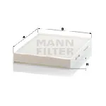 Filter, vazduh unutrašnjeg prostora MANN FILTER CU 2842 IC-D066EA