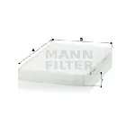 Filter, vazduh unutrašnjeg prostora MANN FILTER CU 2952 IC-D066FE