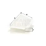 Filter, vazduh unutrašnjeg prostora MANN FILTER CU 3448 IC-D06729